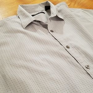 Men L s/s poplin button down